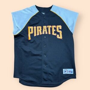 Vintage Pittsburgh Pirates 1990s Jersey Vest Majestic Men’s XL Black MLB 90s
